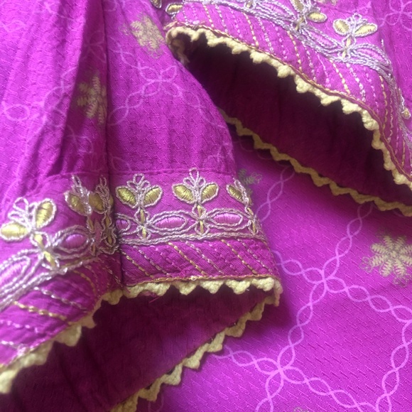 3 PCs set Indian dress comes with salwar, Kurtha and shawl - Picture 6 of 7